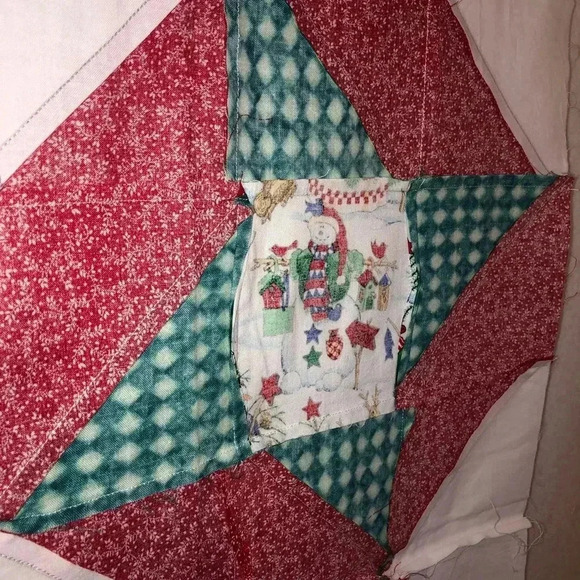 Handmade Christmas Quilt Top - Picture 7 of 8
